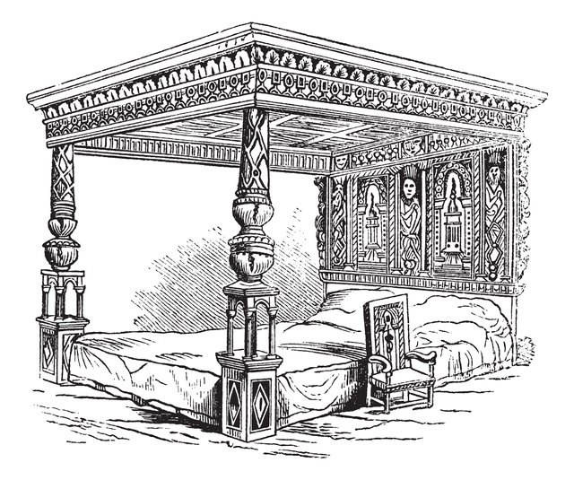 Sketch of old bed